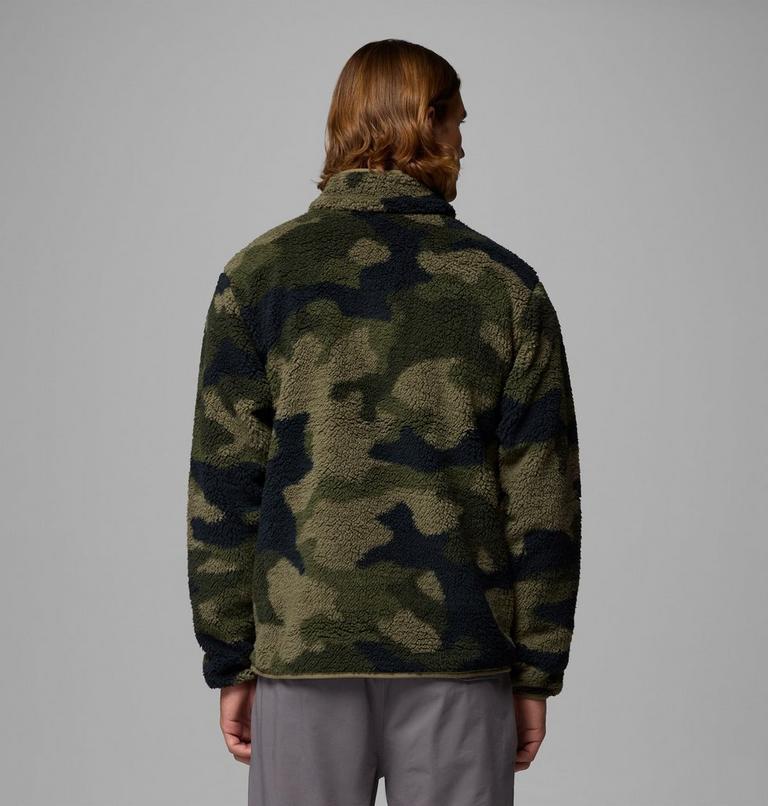 Men's Rugged Ridge Sherpa Half Zip Fleece, Color: Stone Green Mod Camo, image 3