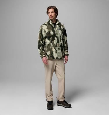 Men's Rugged Ridge High Pile Half Zip Jacket, Color: Stone Green Treebark, image 12