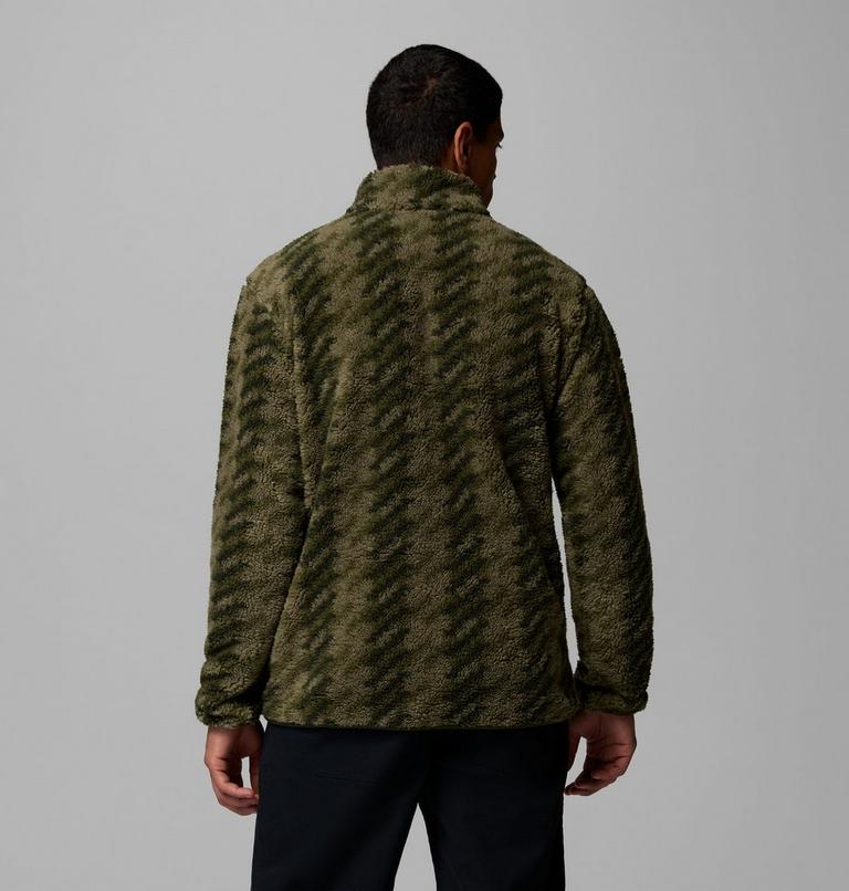 Men's Rugged Ridge Sherpa Half Zip Fleece, Color: Stone Green Twills, Greenscape, image 3