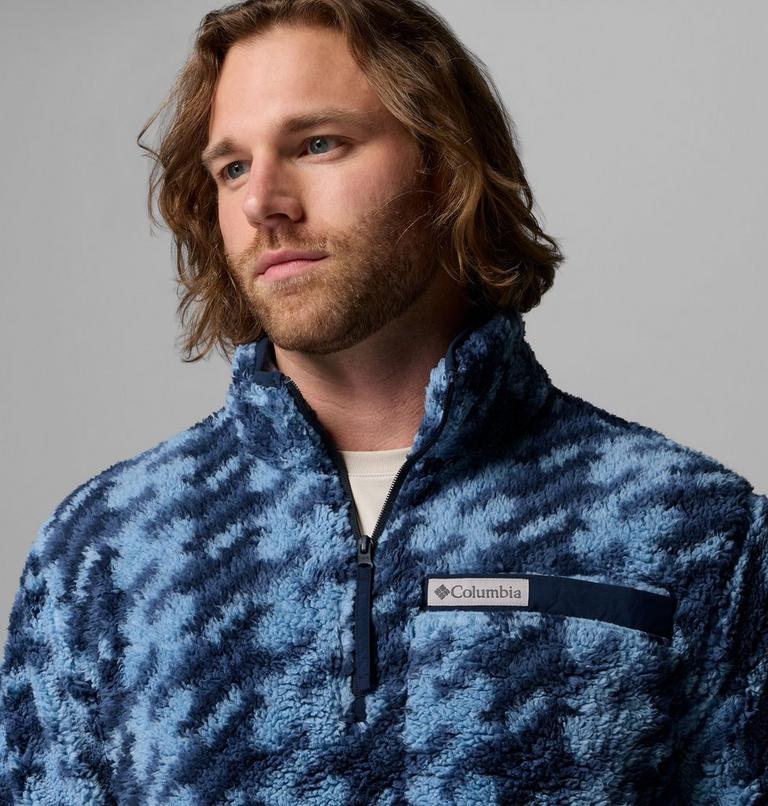 Men's Rugged Ridge Sherpa Half Zip Fleece, Color: Rainy Day Twills, Collegiate Navy, image 5