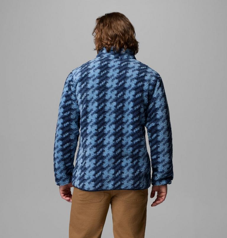Men's Rugged Ridge Sherpa Half Zip Fleece, Color: Rainy Day Twills, Collegiate Navy, image 3