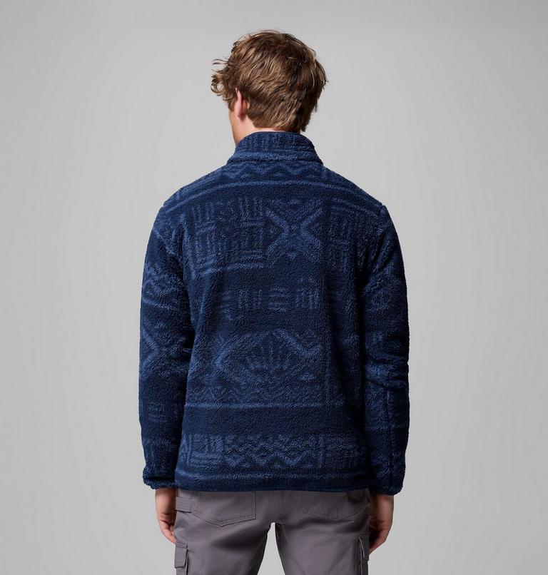 Men's Rugged Ridge Sherpa Half Zip Fleece, Color: Coll Navy Deschutes Days, image 3