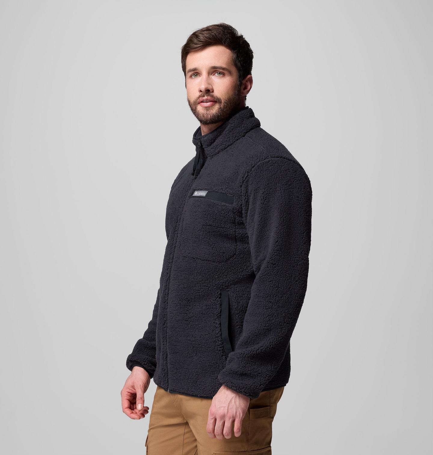 Мужская куртка Columbia Rugged Ridge High Pile Full Zip Fleece, цвет: Чёрный — фото 4