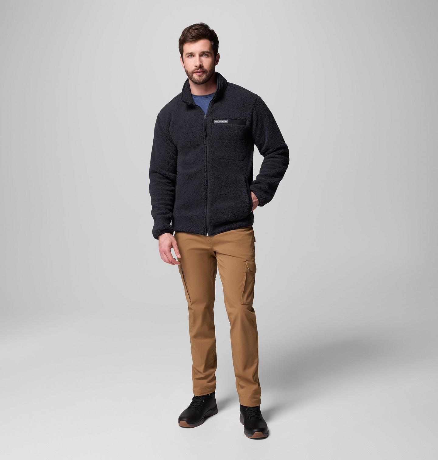 Мужская куртка Columbia Rugged Ridge High Pile Full Zip Fleece, цвет: Чёрный — фото 2