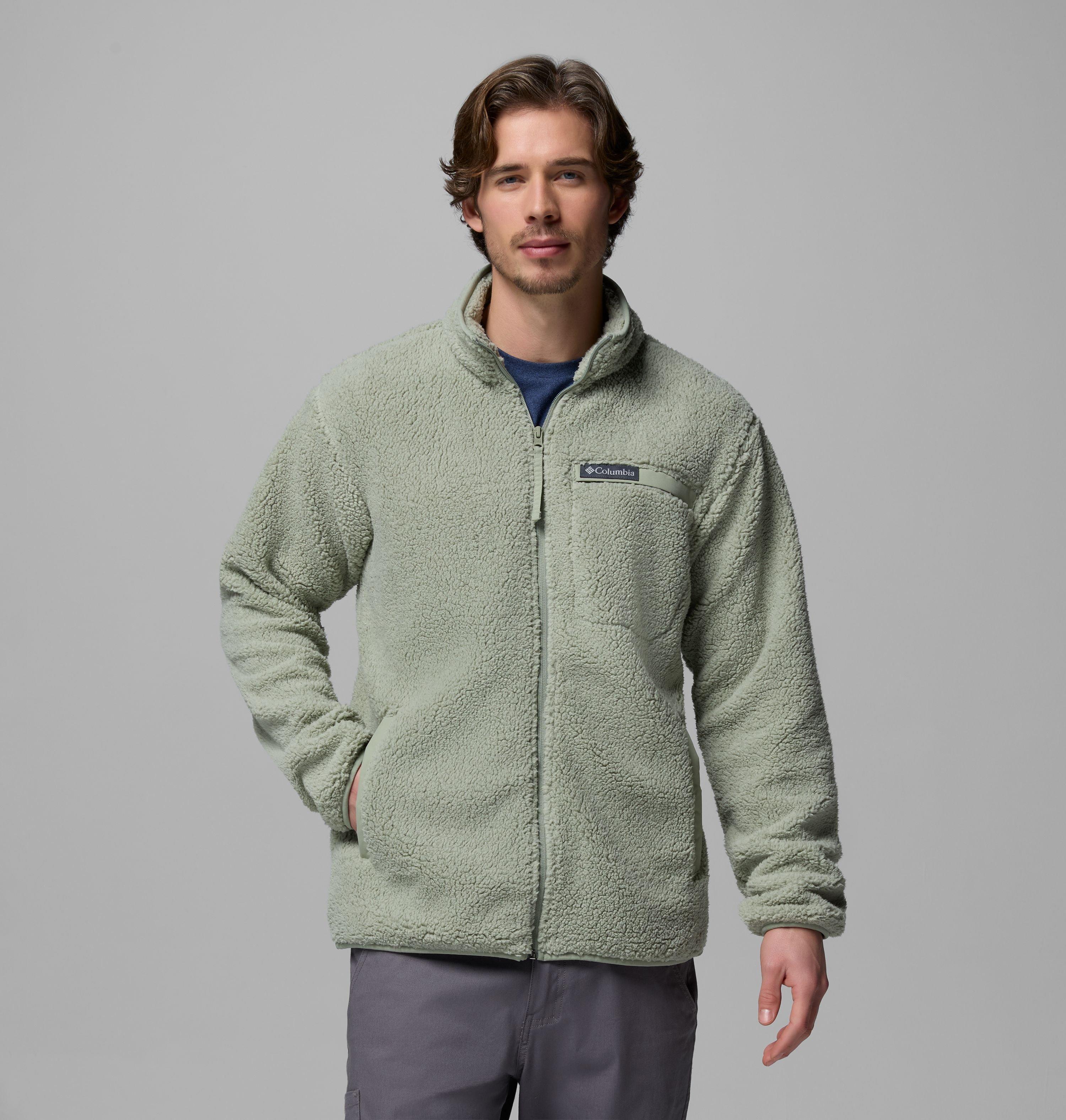 Columbia Sportswear Men's Green Columbia - Rugged Ridge™ Sherpa Fleece Jacket - Safari Large