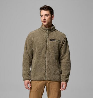 Men's Rugged Ridge High Pile Full Zip Fleece Jacket, Color: Stone Green, image 3