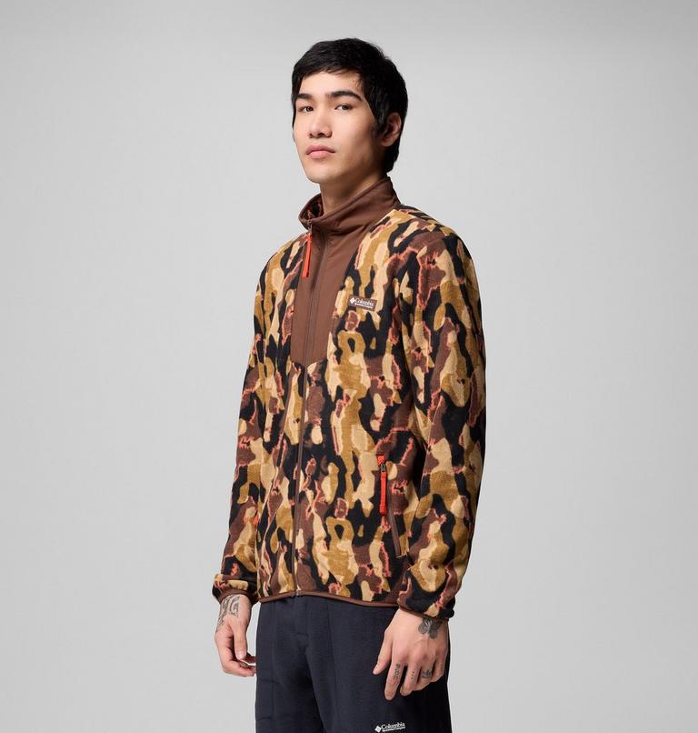 Men's Sequoia Grove Printed Fleece Jacket, Color: Tobacco Treebark, image 4