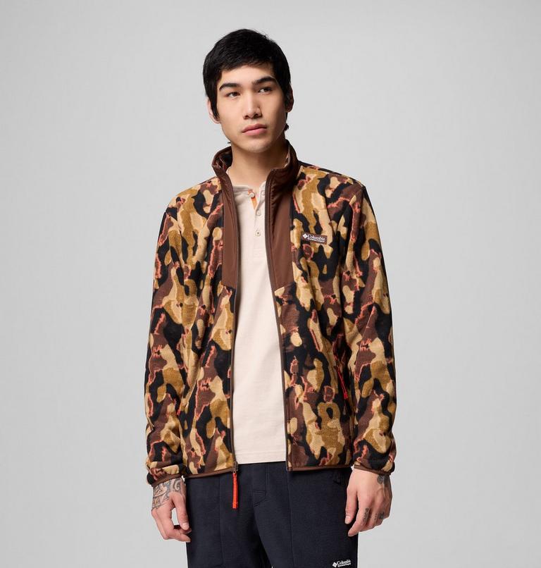 Men's Sequoia Grove Printed Fleece Jacket, Color: Tobacco Treebark, image 5