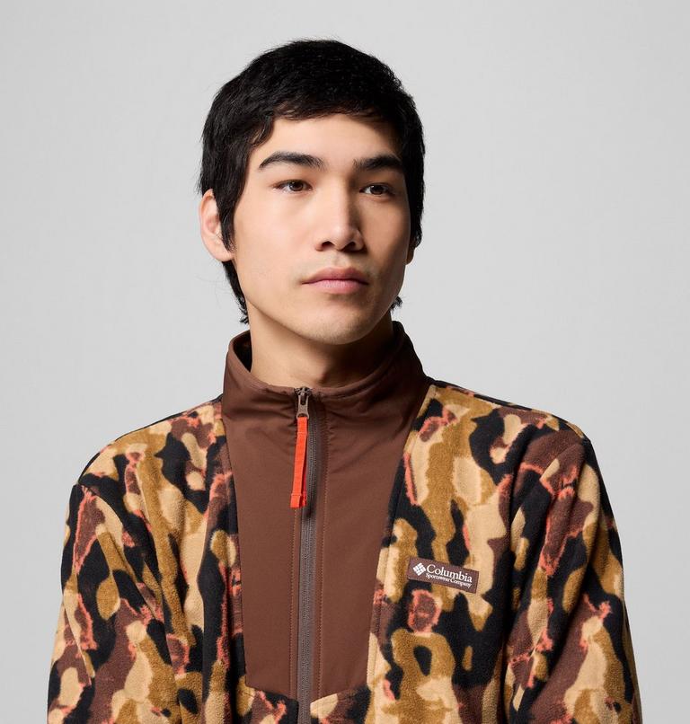 Men's Sequoia Grove Printed Fleece Jacket, Color: Tobacco Treebark, image 6
