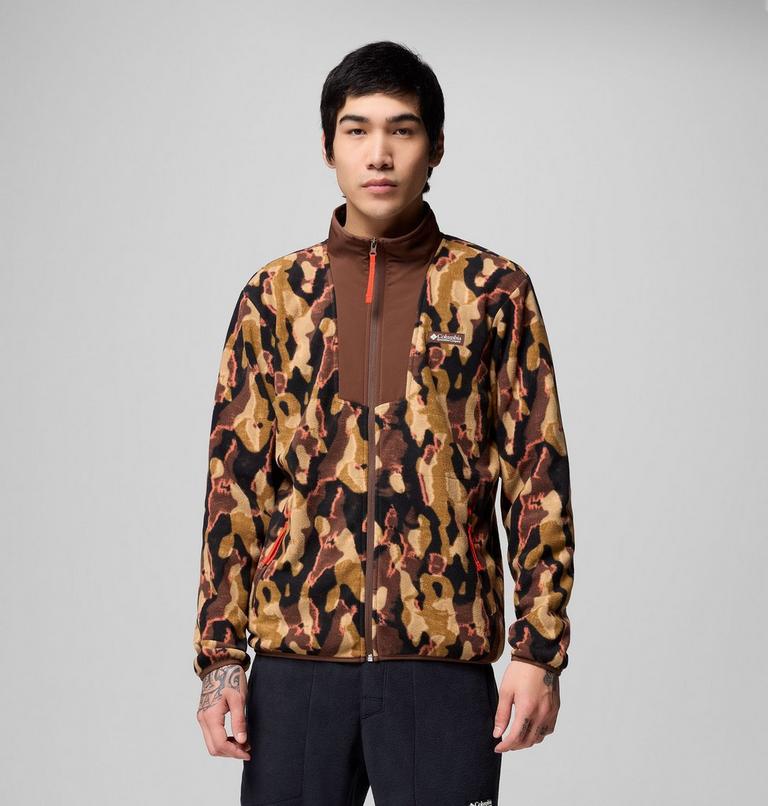 Men's Sequoia Grove Printed Fleece Jacket, Color: Tobacco Treebark, image 1