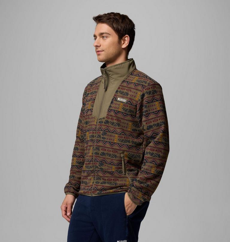 Chaqueta de forro polar con estampado Sequoia Grove para hombre, Color: Stone Green Horizons, image 4