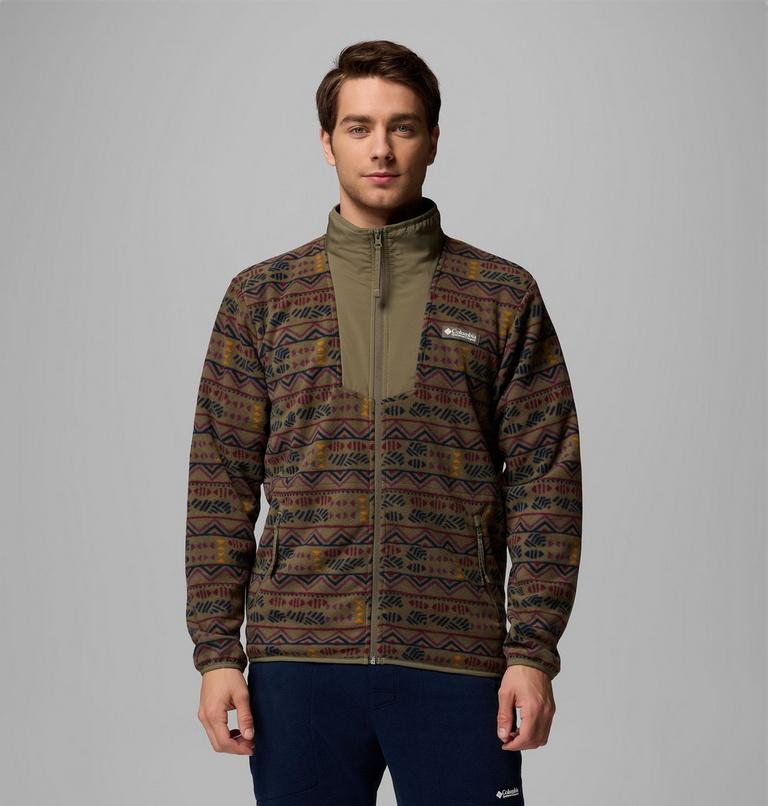 Chaqueta de forro polar con estampado Sequoia Grove para hombre, Color: Stone Green Horizons, image 1