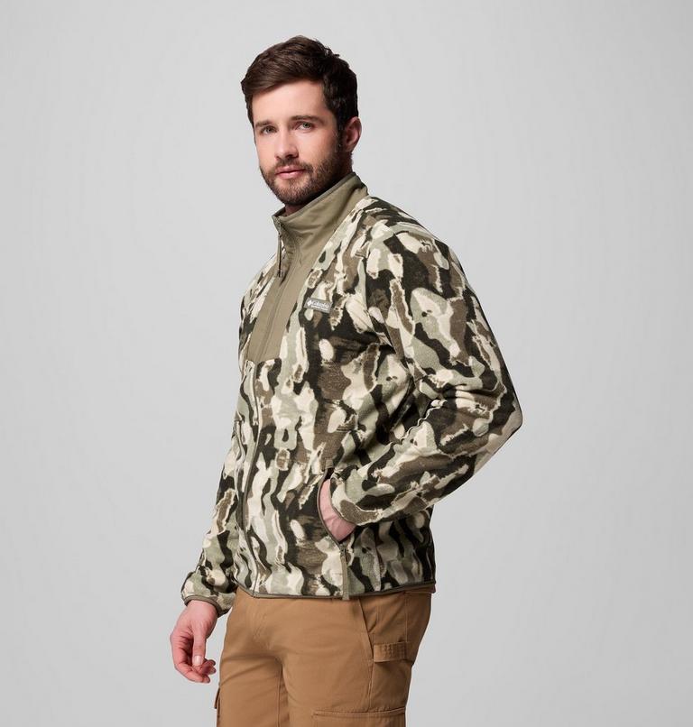 Chaqueta de forro polar con estampado Sequoia Grove para hombre, Color: Stone Green Treebark, image 4