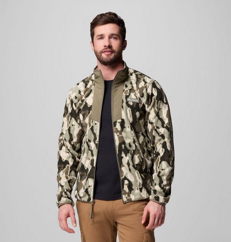 Chaqueta de forro polar con estampado Sequoia Grove para hombre, Color: Stone Green Treebark, image 5