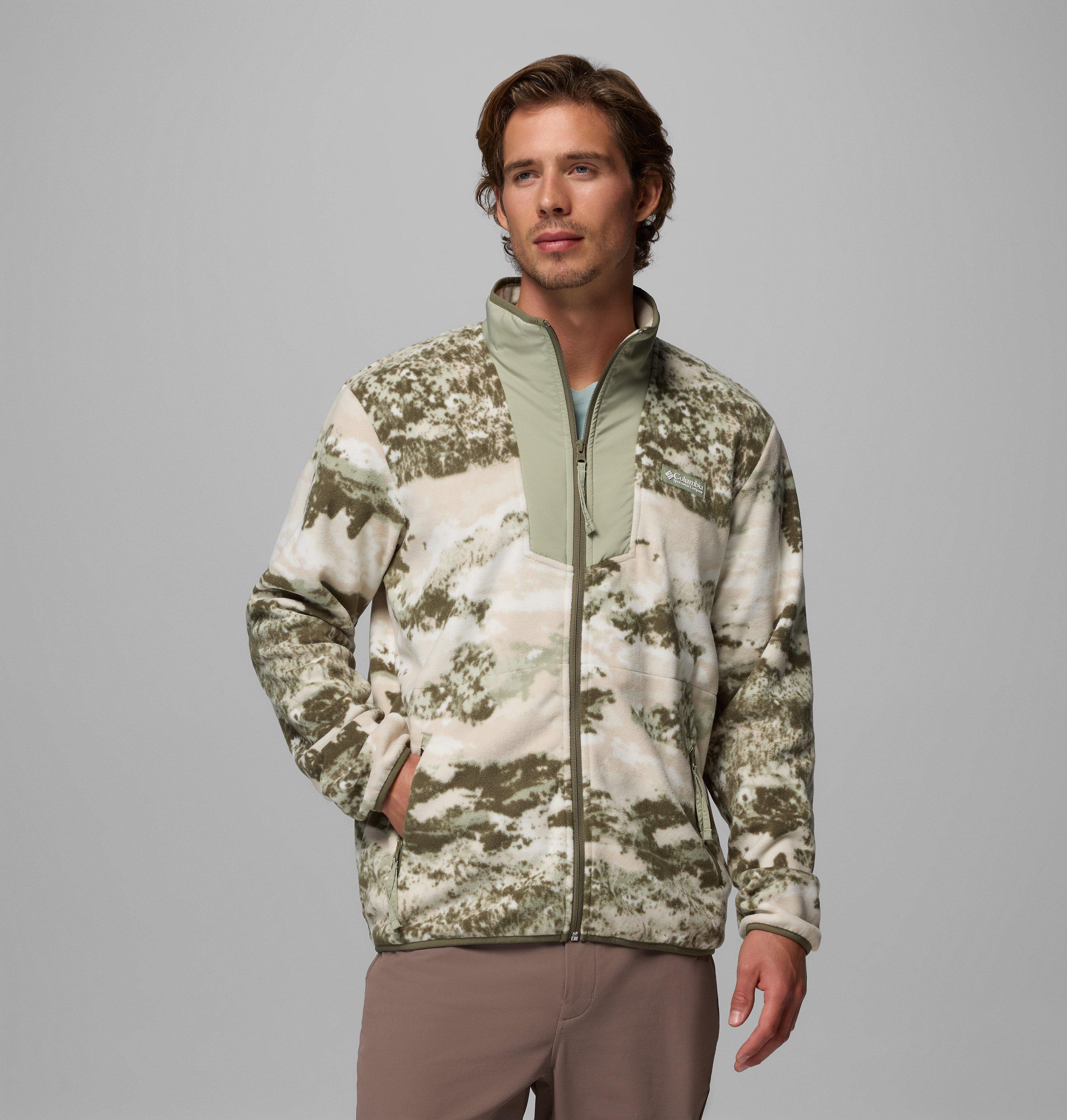 Columbia Sportswear Men's Green Columbia - Sequoia Grove™ Printed Fleece Jacket - Safari, Fieldaze Xxl