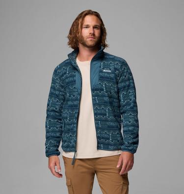 Men's Sequoia Grove Printed Full Zip Jacket, Color: Everblue Horizons, image 7