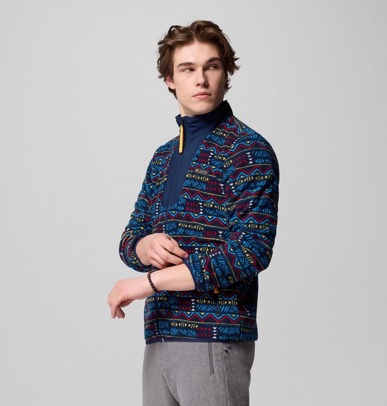 Chaqueta de forro polar con estampado Sequoia Grove para hombre, Color: Collegiate Navy Horizons, image 4