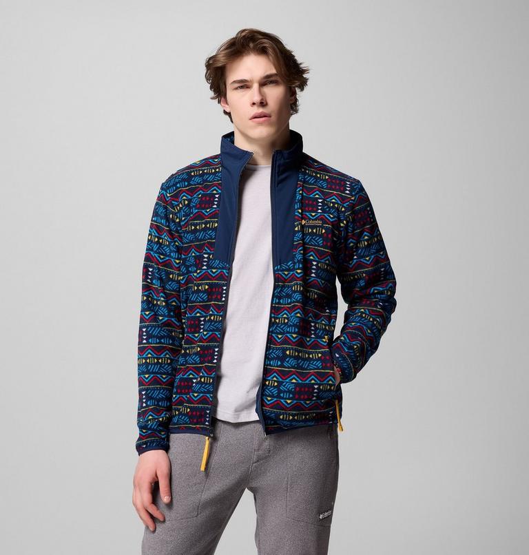 Chaqueta de forro polar con estampado Sequoia Grove para hombre, Color: Collegiate Navy Horizons, image 5