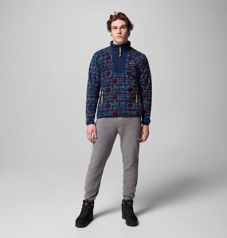 Chaqueta de forro polar con estampado Sequoia Grove para hombre, Color: Collegiate Navy Horizons, image 2