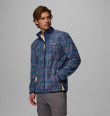 Men's Sequoia Grove Printed Fleece Jacket, Color: Dark Mountain, Horizons, image 8