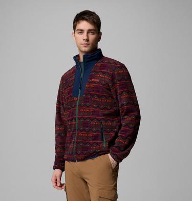 Veste Polaire à Imprimé Sequoia Grove Homme, Color: Rich Wine Horizons, image 20