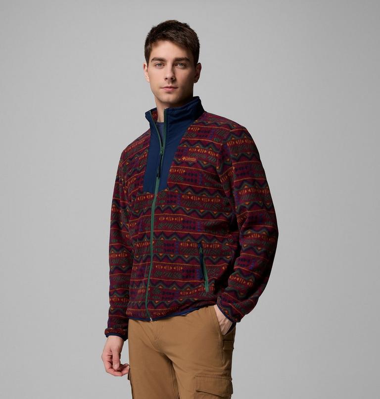 Chaqueta de forro polar con estampado Sequoia Grove para hombre, Color: Rich Wine Horizons, image 4