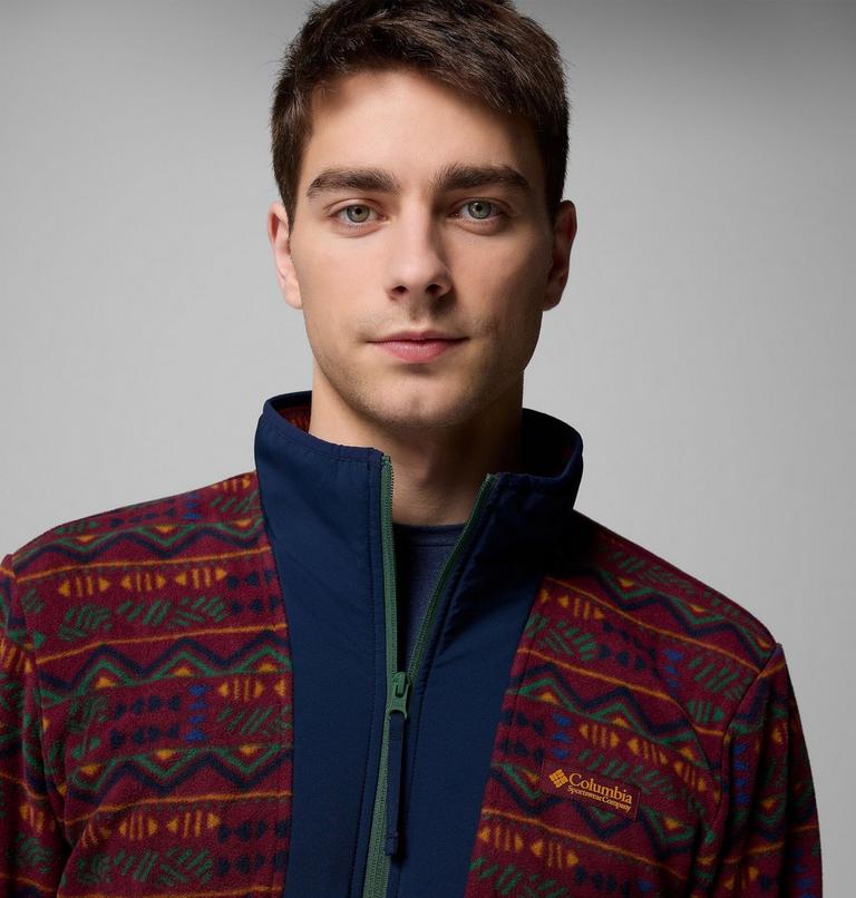 Chaqueta de forro polar con estampado Sequoia Grove para hombre, Color: Rich Wine Horizons, image 5