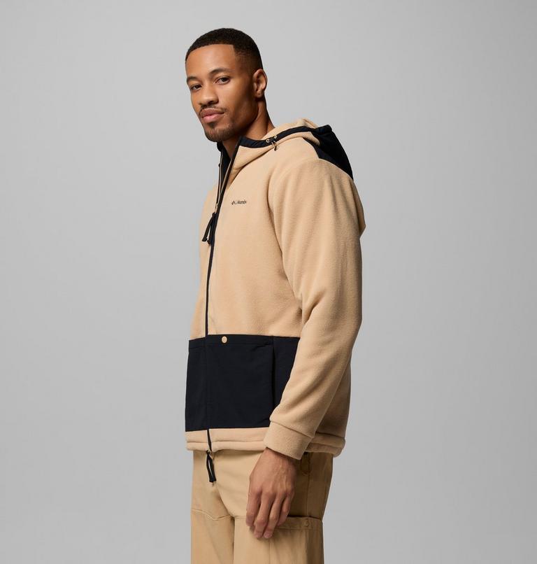 Men's Granite Point Hooded Fleece Jacket, Color: Canoe, Black, image 4