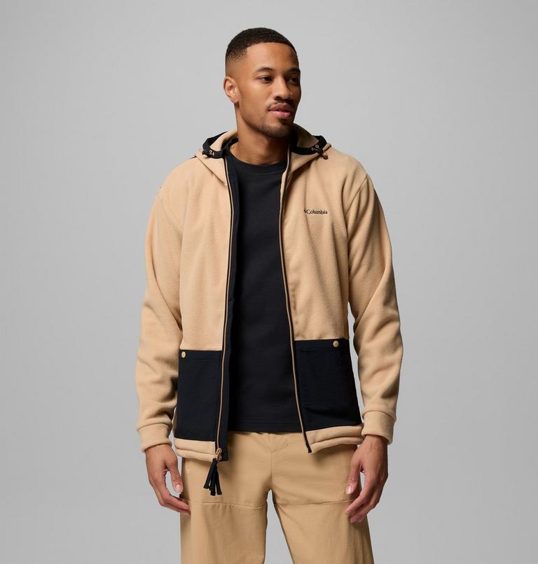 Men's Granite Point Hooded Fleece Jacket, Color: Canoe, Black, image 5