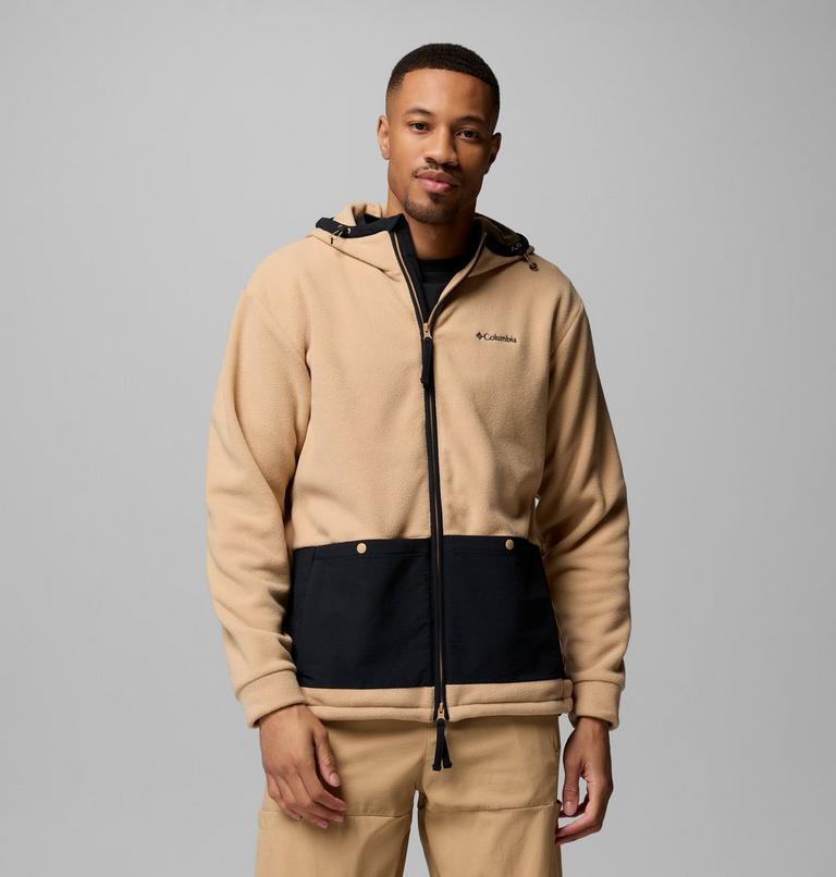 Men's Granite Point Hooded Fleece Jacket, Color: Canoe, Black, image 1