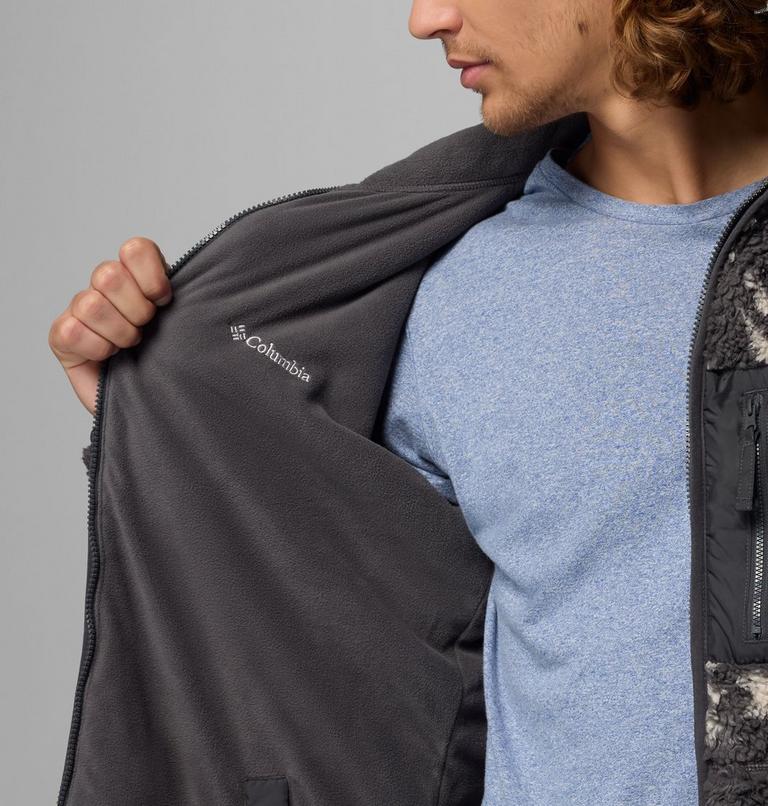 Men's Winter Pass Reversible Sherpa Fleece Jacket, Color: Shark, Peaked Tonal, image 6