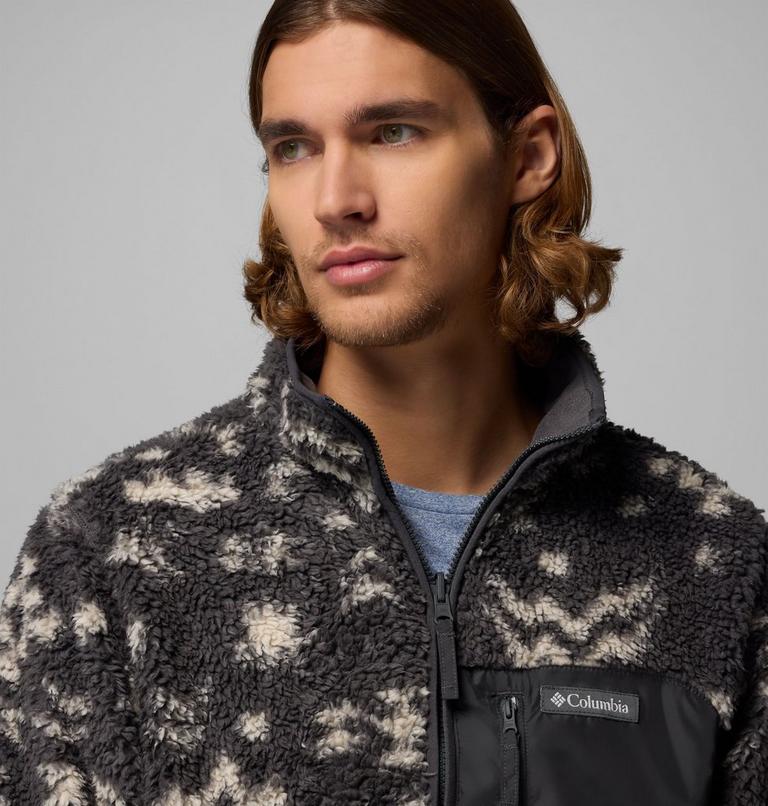 Men's Winter Pass Reversible Sherpa Fleece Jacket, Color: Shark, Peaked Tonal, image 7