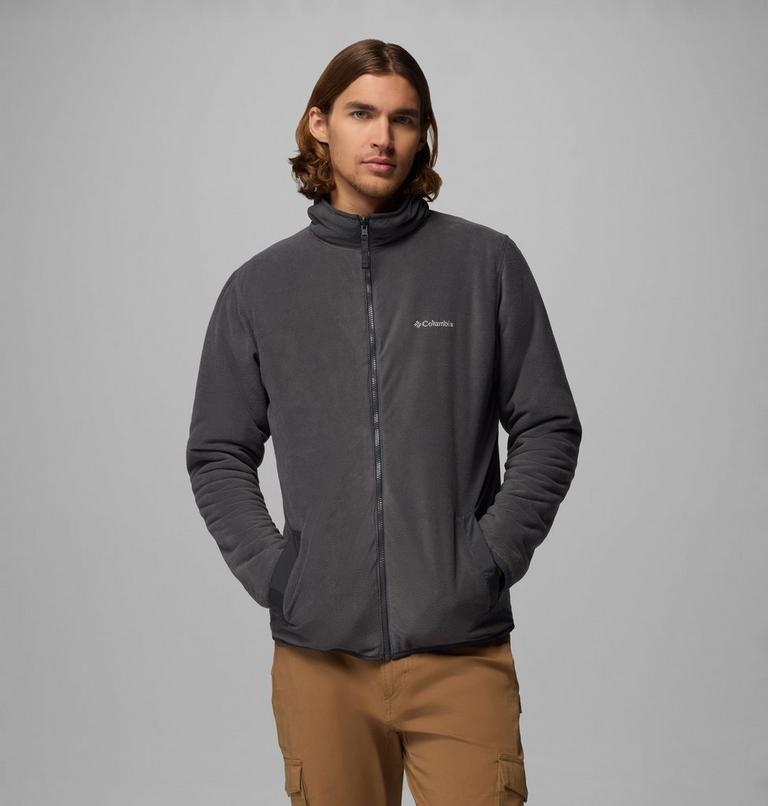 Men's Winter Pass Reversible Sherpa Fleece Jacket, Color: Shark, Peaked Tonal, image 8