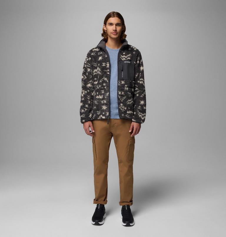Men's Winter Pass Reversible Sherpa Fleece Jacket, Color: Shark, Peaked Tonal, image 2