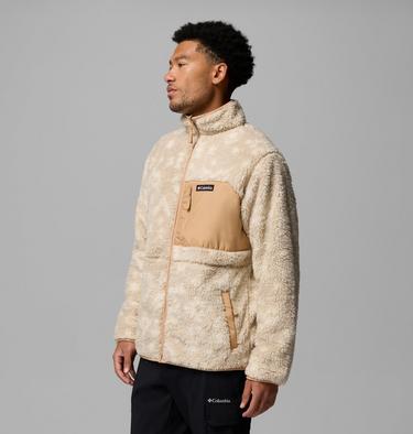 Men's Winter Pass Reversible Sherpa Fleece Jacket, Color: Canoe, Dark Stone, Peaked Tonal, image 4