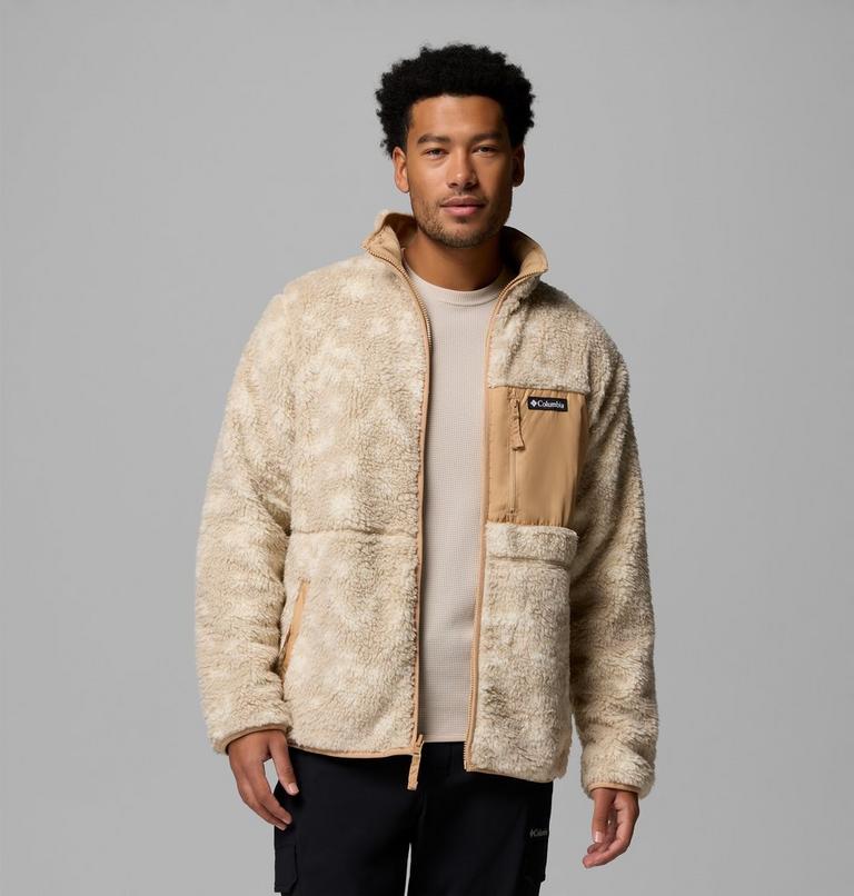 Men's Winter Pass Reversible Sherpa Fleece Jacket, Color: Canoe, Dark Stone, Peaked Tonal, image 5