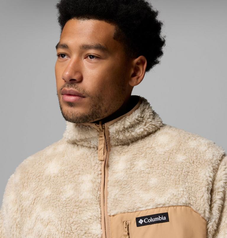 Men's Winter Pass Reversible Sherpa Fleece Jacket, Color: Canoe, Dark Stone, Peaked Tonal, image 7