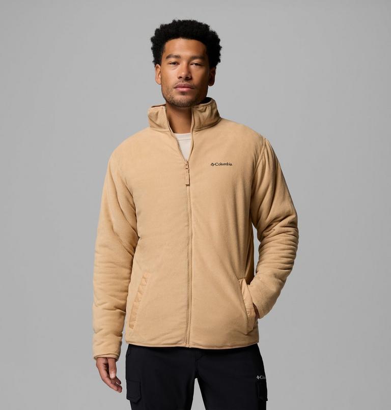 Men's Winter Pass Reversible Sherpa Fleece Jacket, Color: Canoe, Dark Stone, Peaked Tonal, image 8