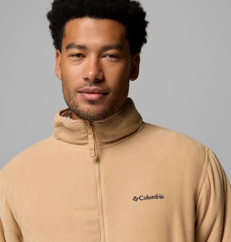 Men's Winter Pass Reversible Sherpa Fleece Jacket, Color: Canoe, Dark Stone, Peaked Tonal, image 9