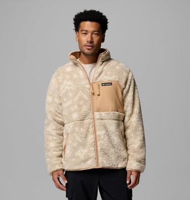 Men's Winter Pass Reversible Sherpa Fleece Jacket, Color: Canoe, Dark Stone, Peaked Tonal, image 1