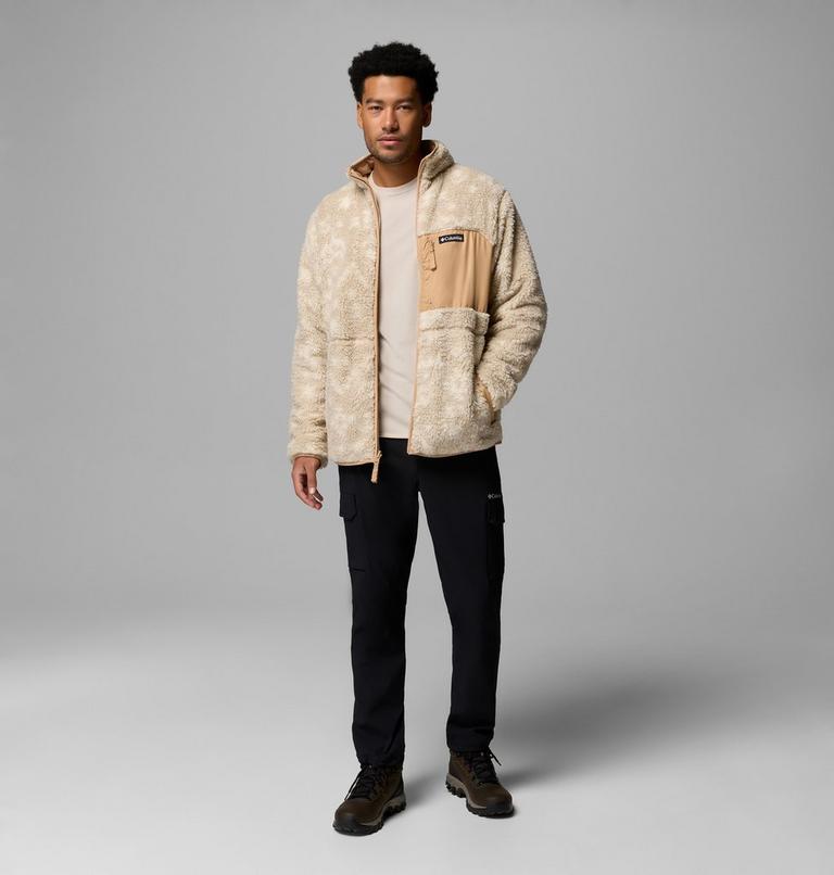 Men's Winter Pass Reversible Sherpa Fleece Jacket, Color: Canoe, Dark Stone, Peaked Tonal, image 2