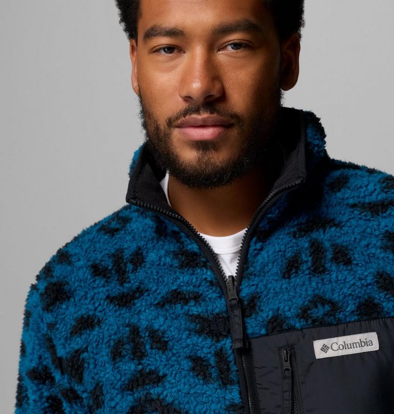 Men's Winter Pass Reversible Sherpa Fleece Jacket, Color: Phoenix Blue Geostripe Tonal, Phoenix Bl, image 7