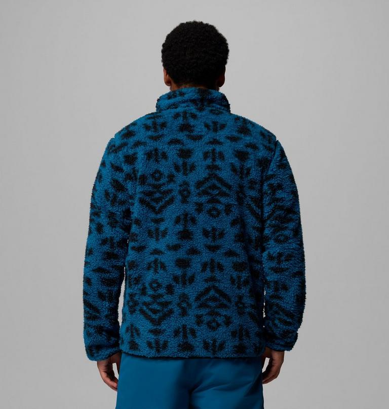 Men's Winter Pass Reversible Sherpa Fleece Jacket, Color: Phoenix Blue Geostripe Tonal, Phoenix Bl, image 3