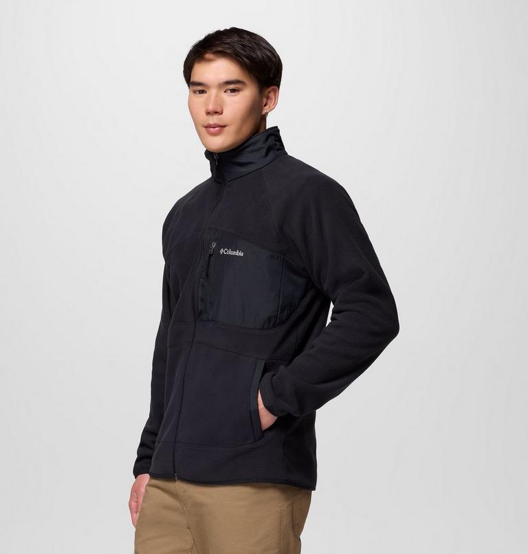 Men's Fast Trek Overlay Fleece Jacket, Color: Black, image 4