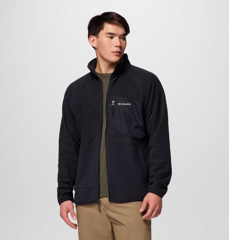 Men's Fast Trek Overlay Fleece Jacket, Color: Black, image 5