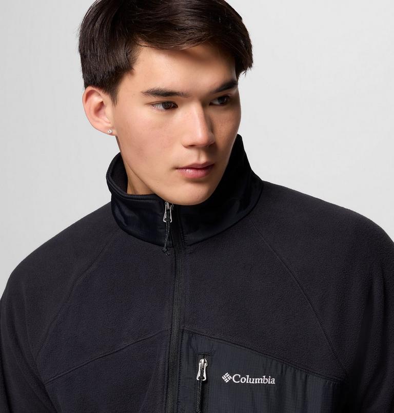 Men's Fast Trek Overlay Fleece Jacket, Color: Black, image 6