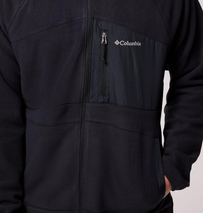 Men's Fast Trek Overlay Fleece Jacket, Color: Black, image 7
