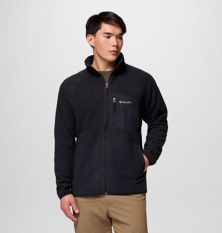 Men's Fast Trek Overlay Fleece Jacket, Color: Black, image 1