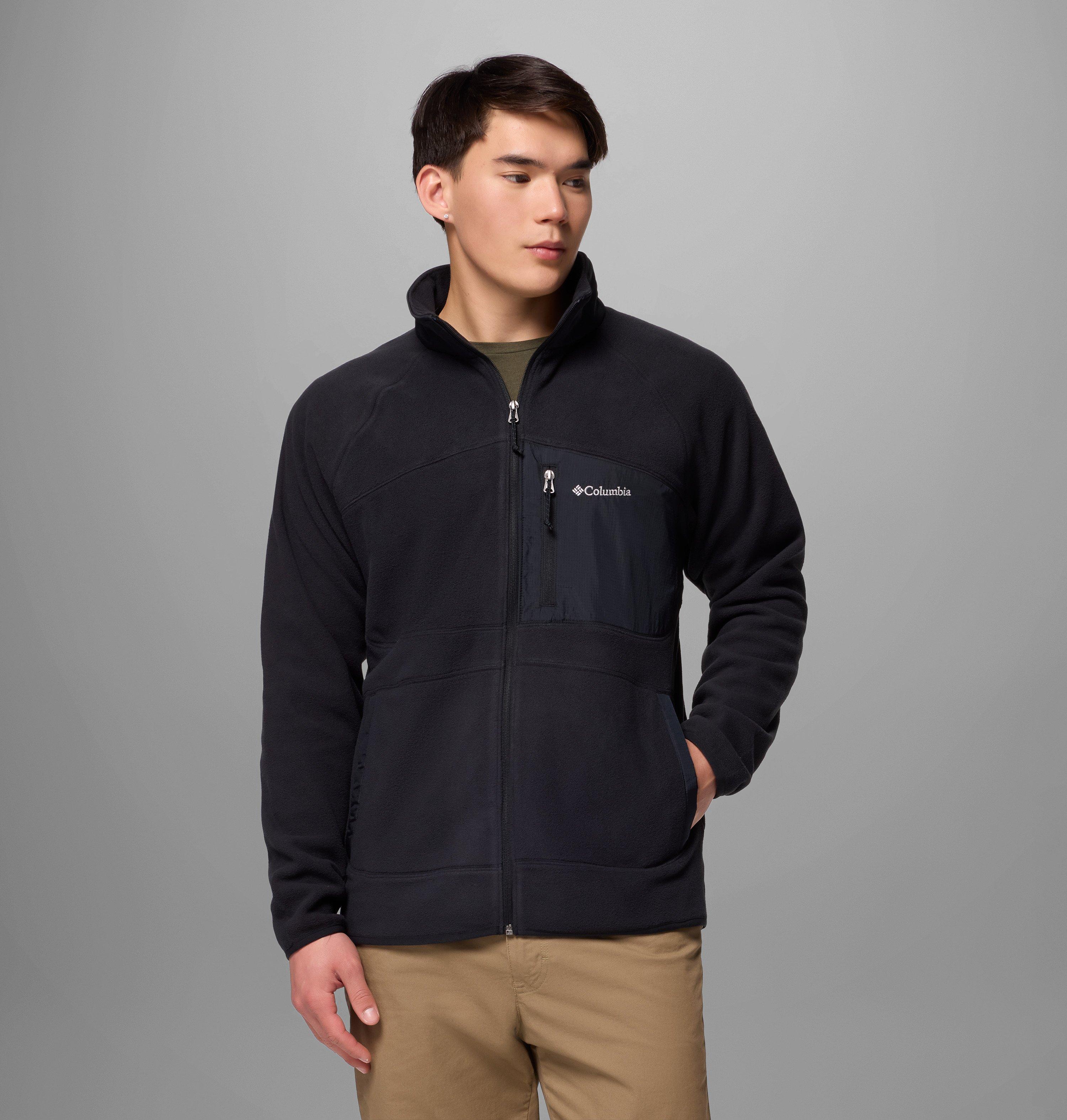 Columbia Sportswear Men's Black Columbia - Fast Trek™ Overlay Fleece Jacket - Small