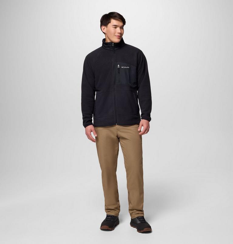 Men's Fast Trek Overlay Fleece Jacket, Color: Black, image 2